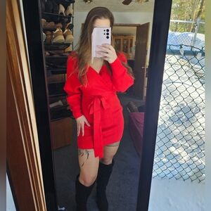 Indikah Faux Wrap Tie Dress Never Worn